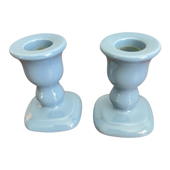 A Pair of Partylite Candle Holders French Blue P0228, 7/8" Candlestick Original - Picture 3 of 8